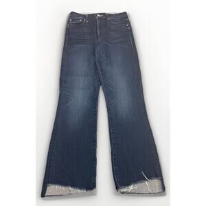 Mother Insider Crop Step Fray Jeans Tongue And Chic Dark Wash Size 27 EUC